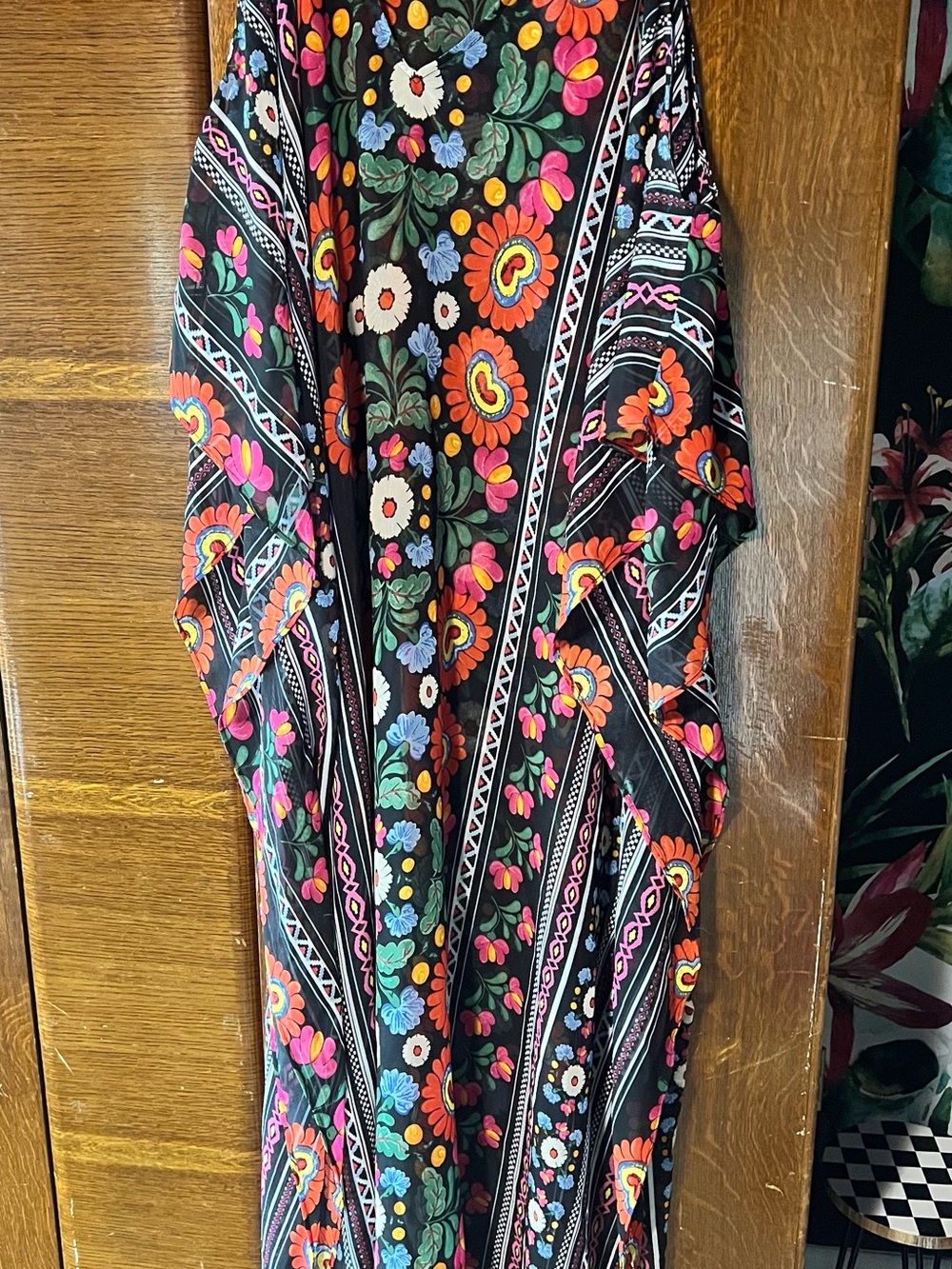 Show Me Your MuMu Black Maxi Dress with Bright Floral Print